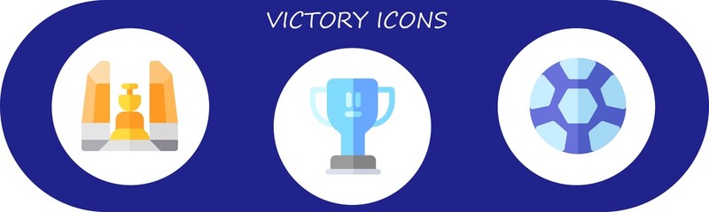 victory icon set