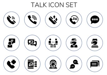 talk icon set
