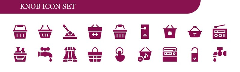 knob icon set