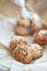 biscuits. homemade cookie with berry