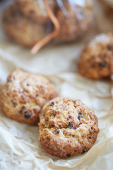 biscuits. homemade cookie with berry