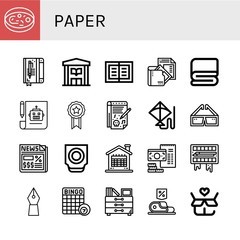 paper icon set