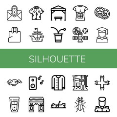 Set of silhouette icons