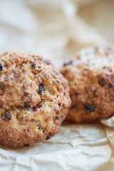 biscuits. homemade cookie with berry