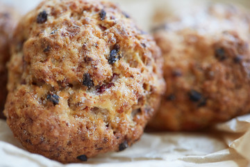 biscuits. homemade cookie with berry