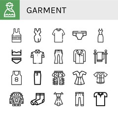 garment icon set