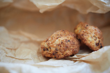 biscuits. homemade cookie with berry