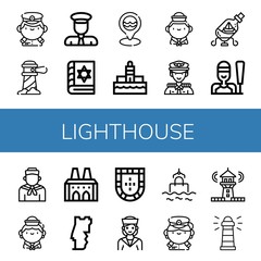 lighthouse icon set