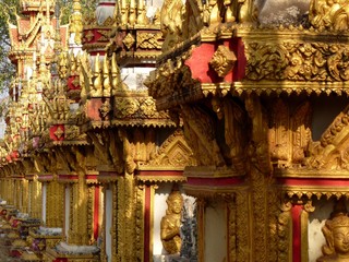 Schöne Tempel-Gebäude in Vientiane, Laos