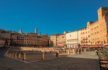 Fototapeta na wymiar Piazza del Campo, Siena, tuscany