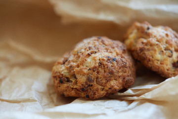 biscuits. homemade cookie with berry