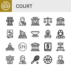 Set of court icons