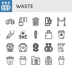 waste icon set