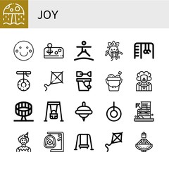 joy simple icons set
