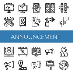 announcement icon set