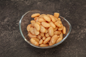 White beans kidney in the bowl