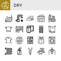 Set of dry icons