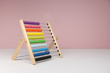 background of colored abacus for kids