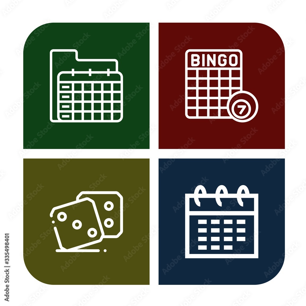 Poster set of number icons