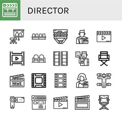 Set of director icons
