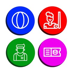 soccer simple icons set