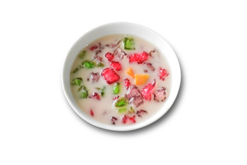 Fototapeta na wymiar bowl of salad with radishes