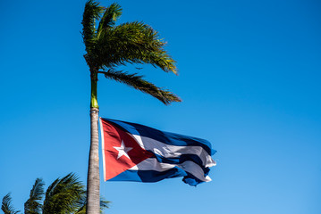 Cuba, a flag in the wind, a proud people, a revolution, a revolutionary people, a symbol of independence.