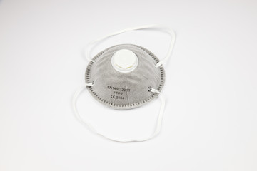 Antiviral medical mask for protection against coronavirus COVID-19. Medical protective mask on...