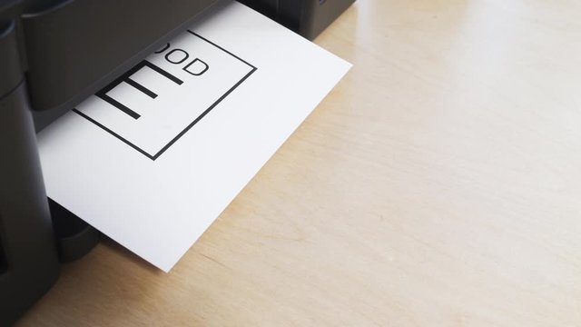 Printer is Printing "Have a Good Time" idiom Sign on paper.