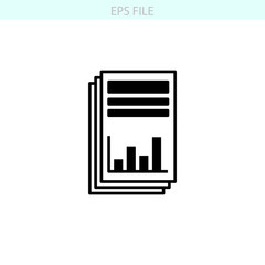 Business paper icon. EPS vector file