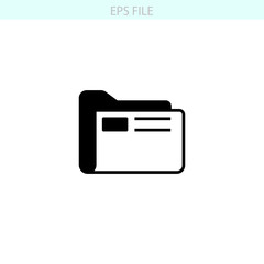 Obraz premium Empty folder icon. EPS vector file