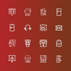 Editable 16 class icons for web and mobile