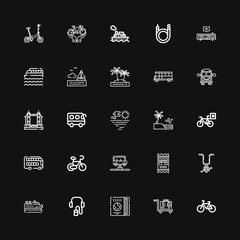Editable 25 tour icons for web and mobile