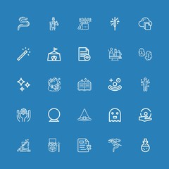 Editable 25 magic icons for web and mobile