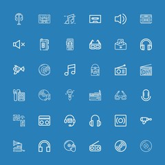 Editable 36 stereo icons for web and mobile