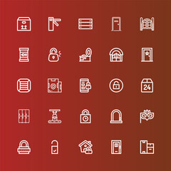 Editable 25 closed icons for web and mobile