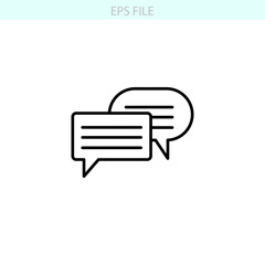 Speech bubbles icon. EPS vector file