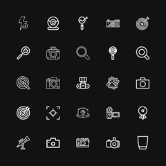 Editable 25 focus icons for web and mobile
