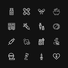 Editable 16 cure icons for web and mobile