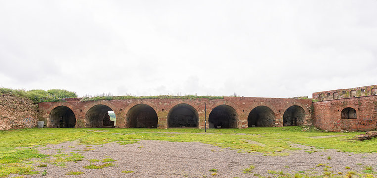 &Scaron;abac, Serbia - June 01, 2019: &Scaron;abac fortress , also known as Bigir Delen in Turkish, is a fortress next to modern day &Scaron;abac, on the right riverbank of Sava. The fortress was built in 1471.