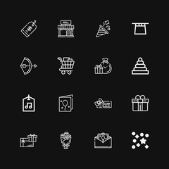 Editable 16 present icons for web and mobile