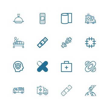 Editable 16 accident icons for web and mobile