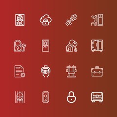 Editable 16 lock icons for web and mobile