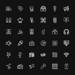 Editable 36 radio icons for web and mobile