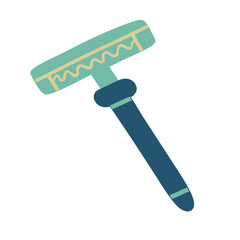 Reusable razor. A set of durable items and products for zero waste lifestyle. Simple vector illustration.