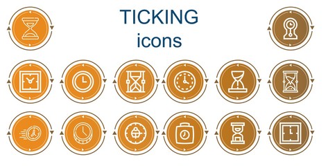Editable 14 ticking icons for web and mobile