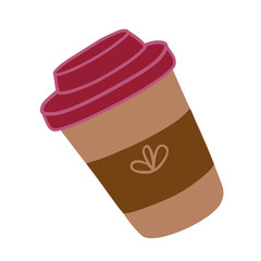 Reusable mug. A set of durable items and products for zero waste lifestyle. Simple vector illustration.