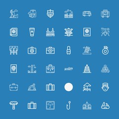 Editable 36 tourism icons for web and mobile