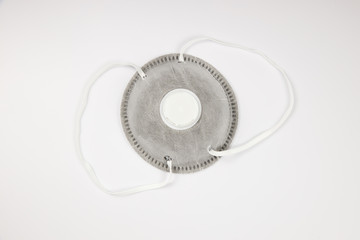 Antiviral medical mask for protection against coronavirus COVID-19. Medical protective mask on white background. medical mask with valve.