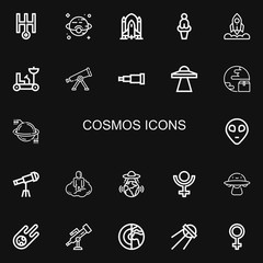 Editable 22 cosmos icons for web and mobile